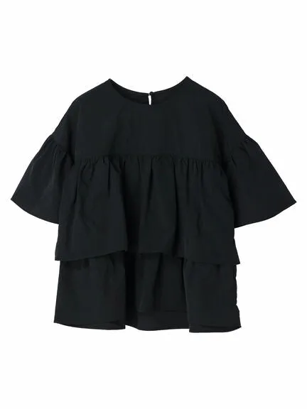 Akigawa Tiered Half Sleeve Blouse