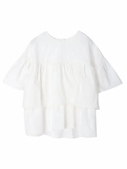 Akigawa Tiered Half Sleeve Blouse