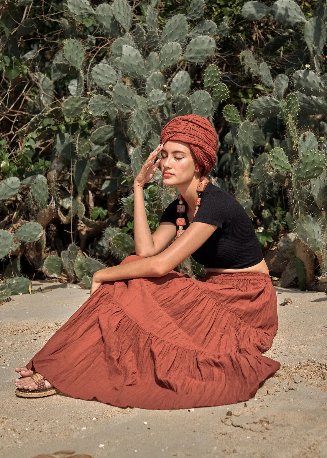 Aree Tiered Maxi Skirt