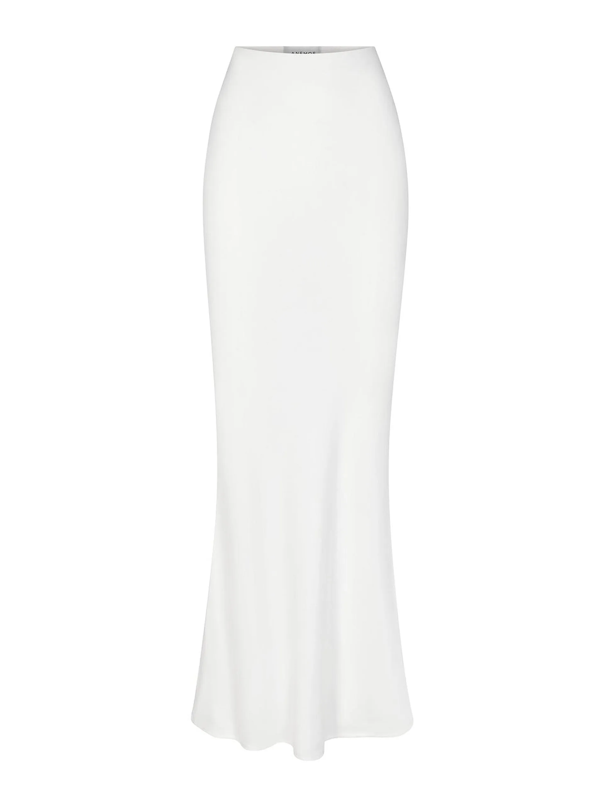 Bias-cut maxi skirt in stretch twill