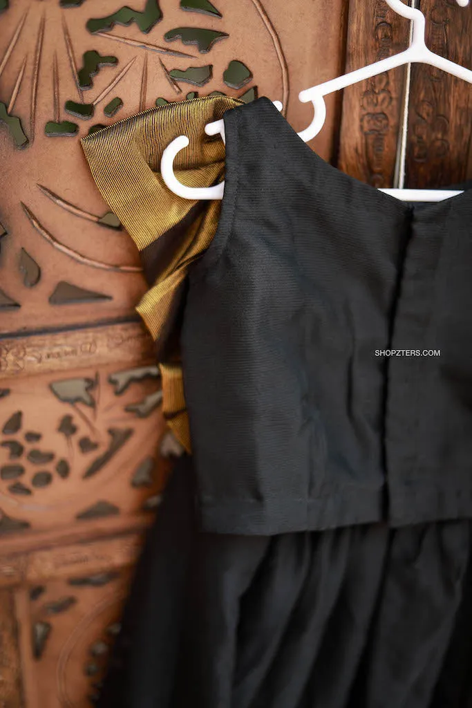 Black Georgette Skirt & Top - Mini