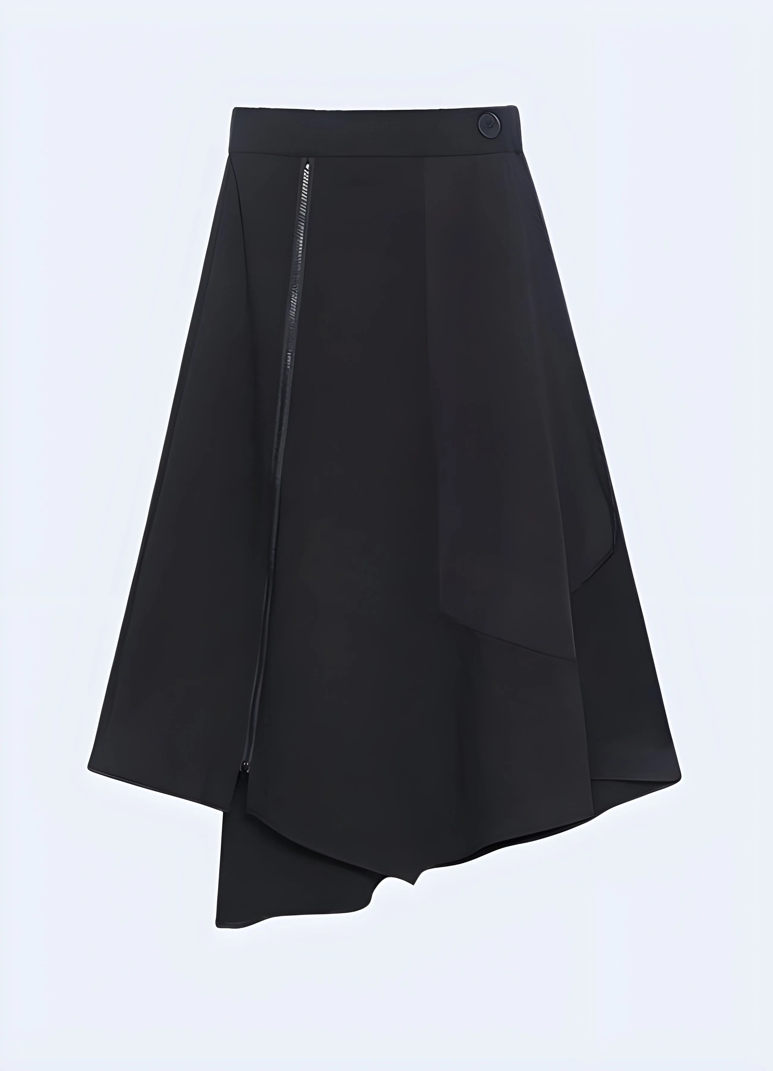 Black Long Techwear Skirt