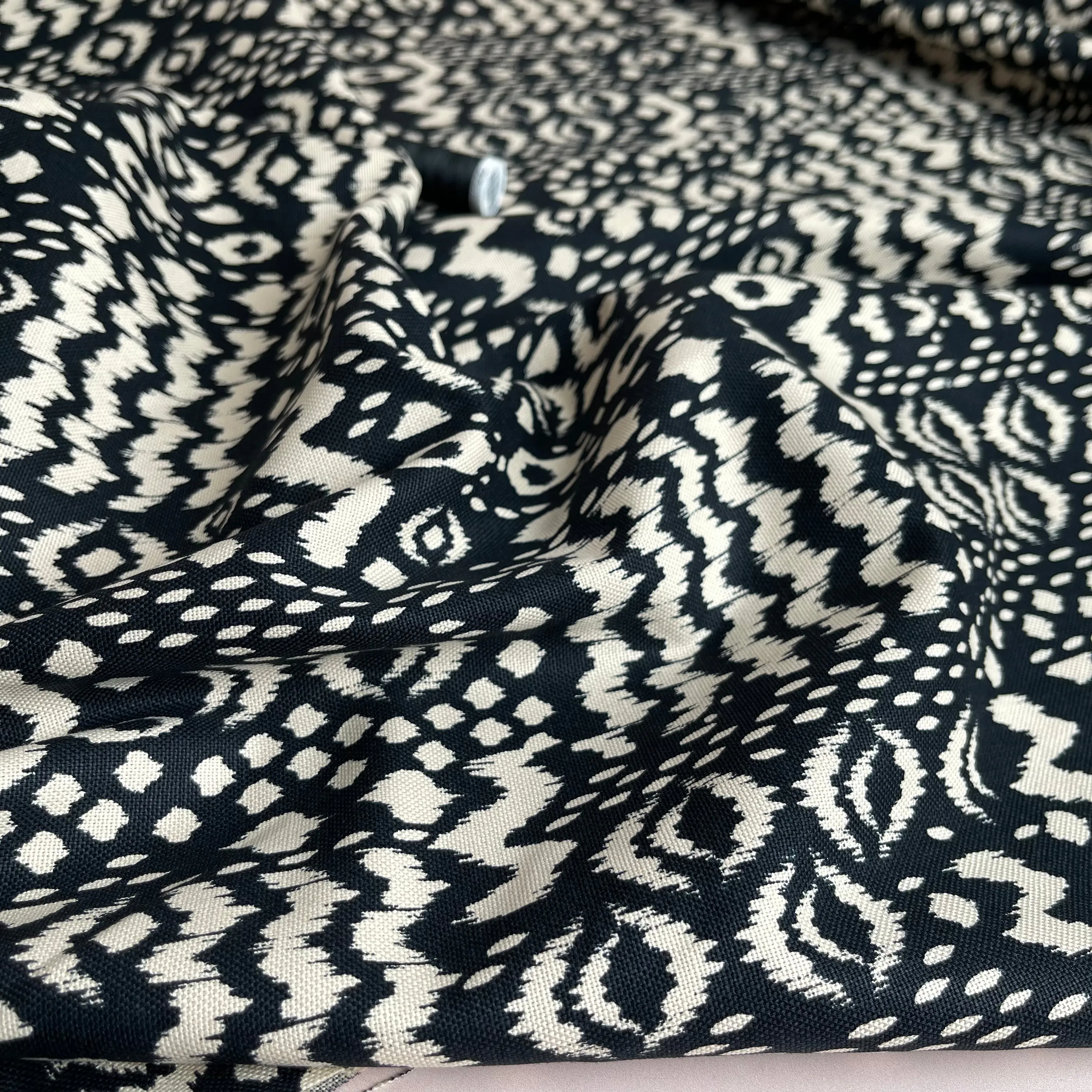 Bohemian in Black Cotton Canvas