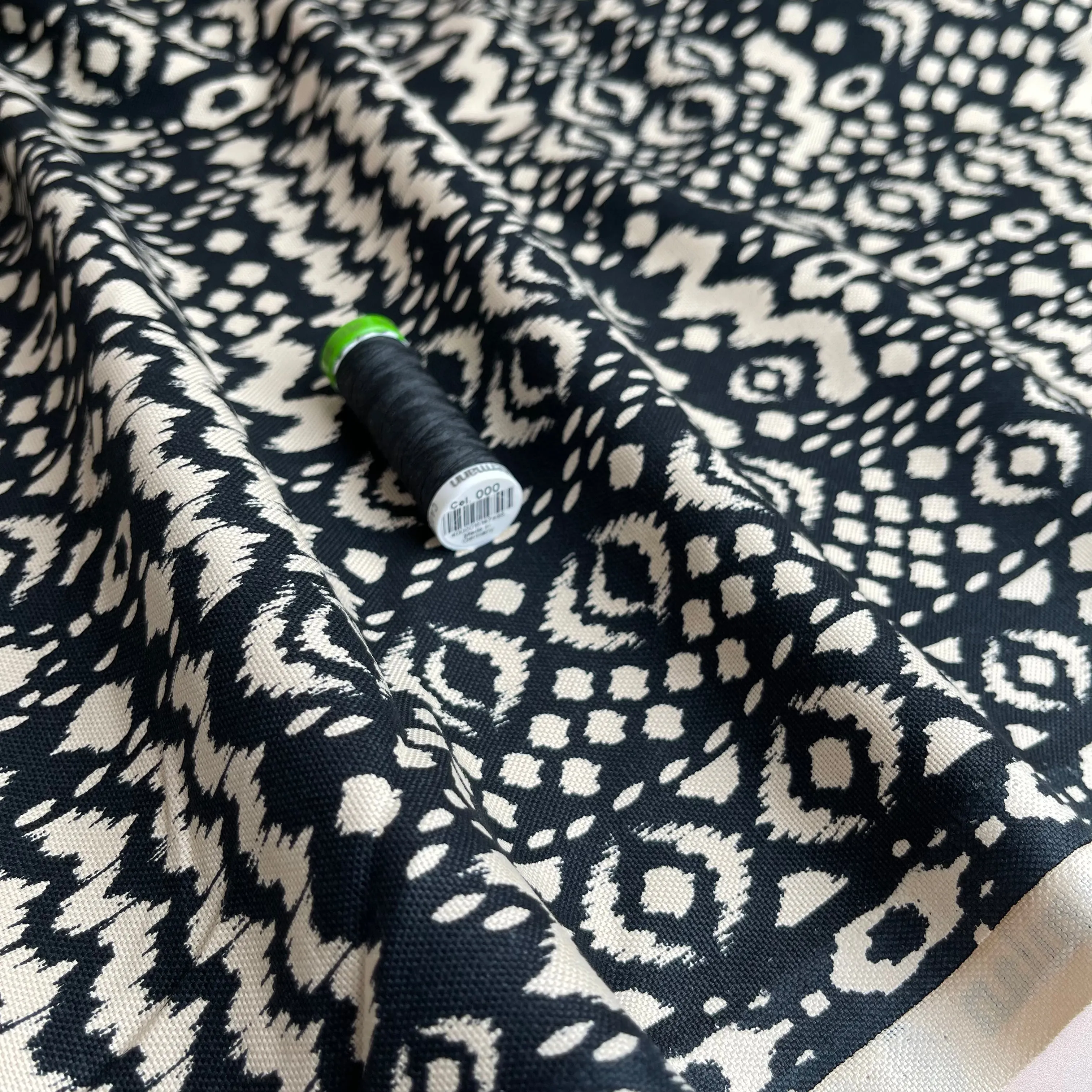 Bohemian in Black Cotton Canvas