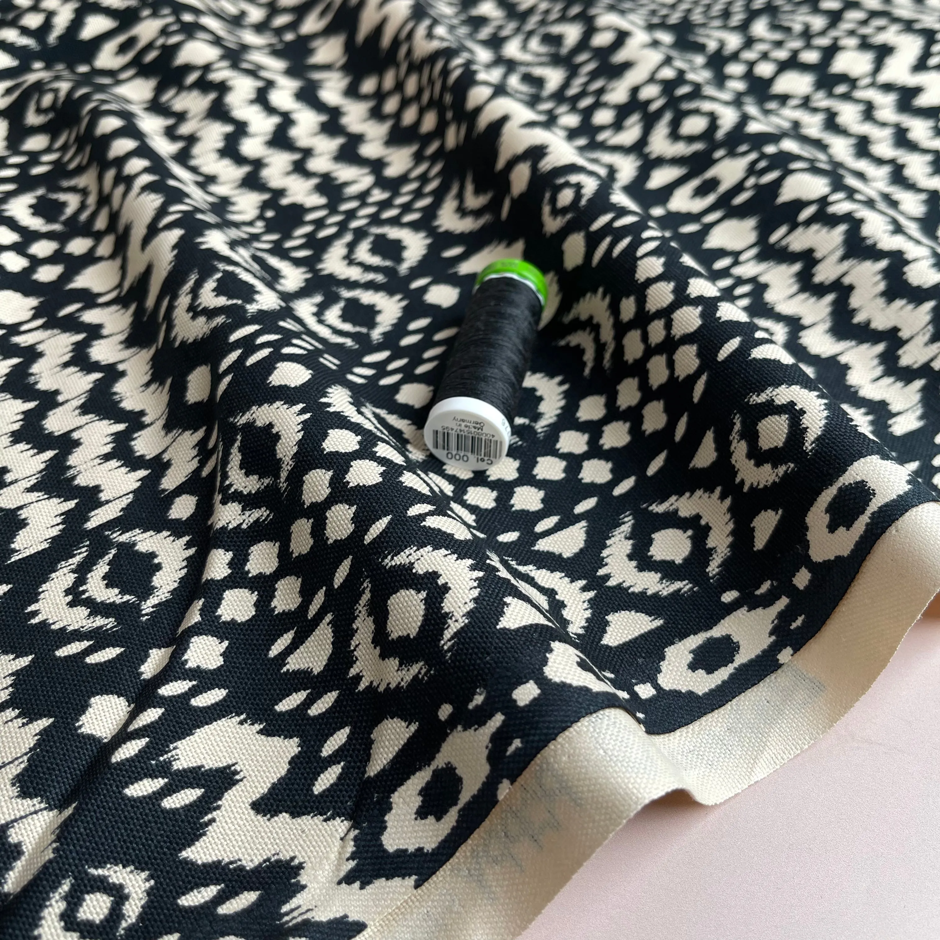 Bohemian in Black Cotton Canvas