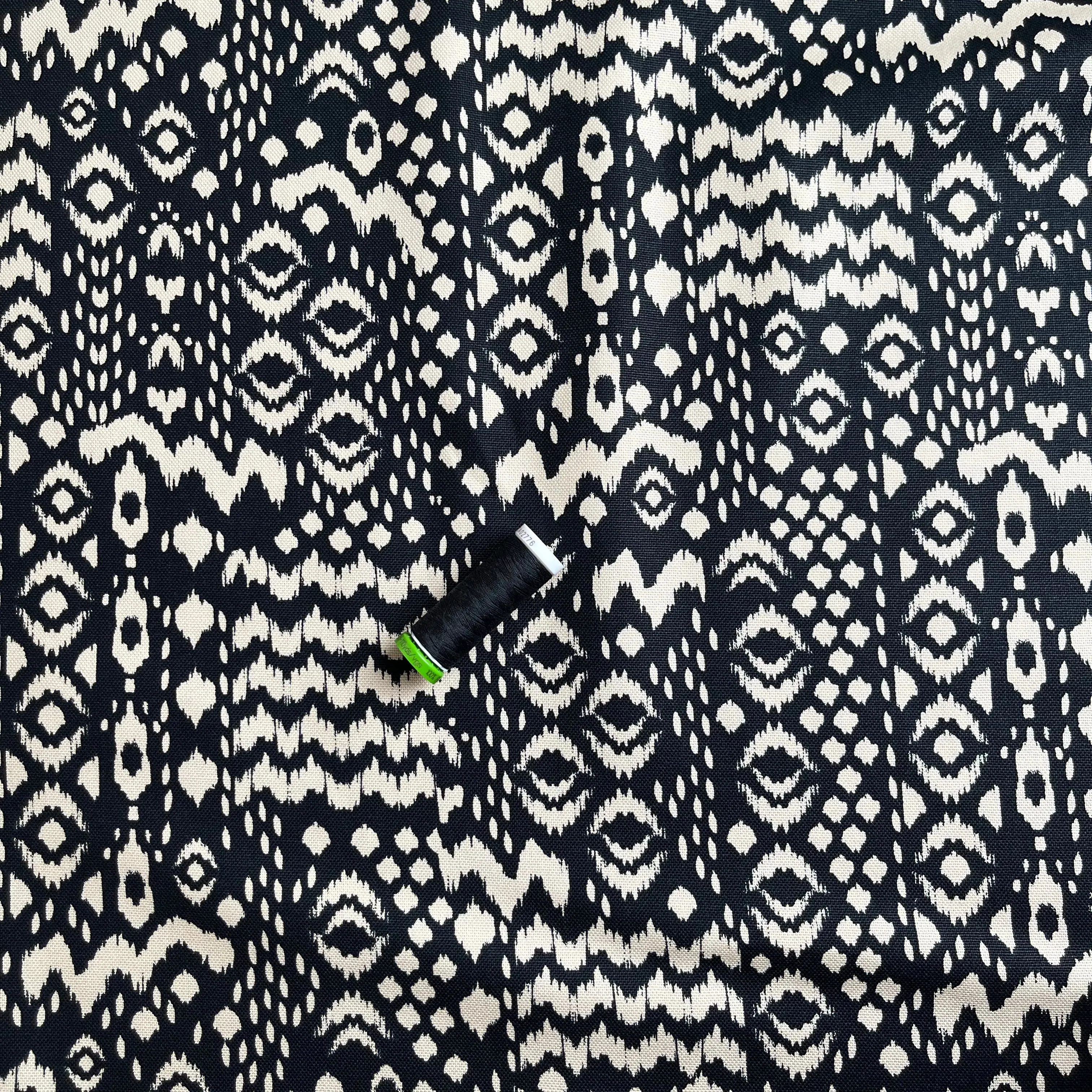 Bohemian in Black Cotton Canvas