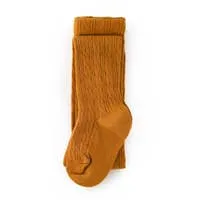 Cable Knit Tights- Mustard