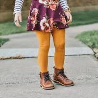 Cable Knit Tights- Mustard