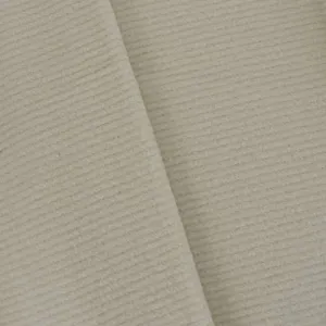 Ceramic Beige Stripe Textured Wool Blend Jacketing Fabric