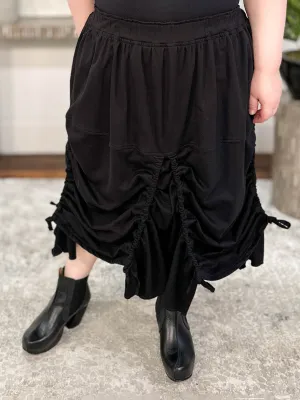 Cinch Pull Skirt, Black