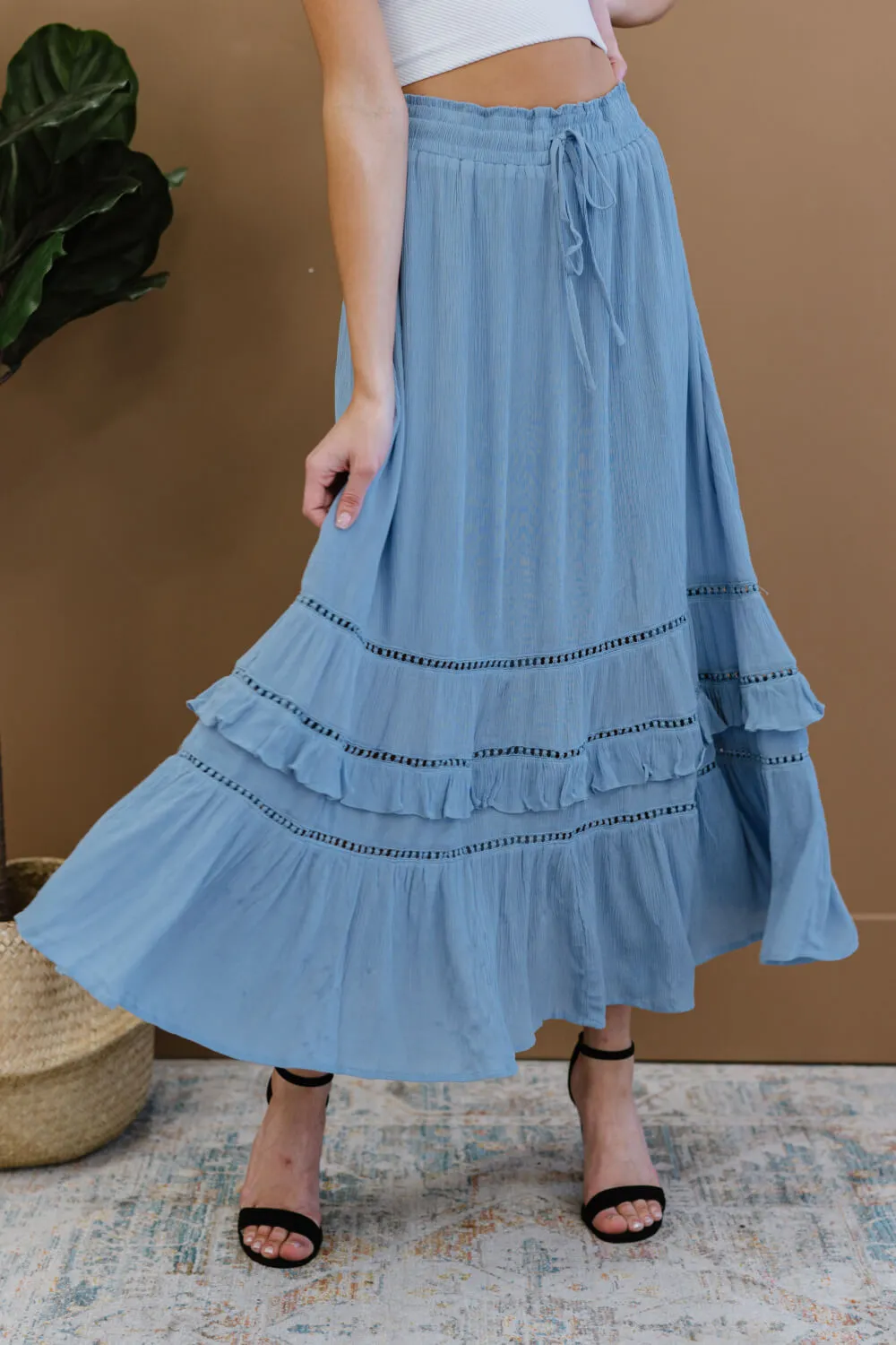 First Sight Tiered Maxi Skirt