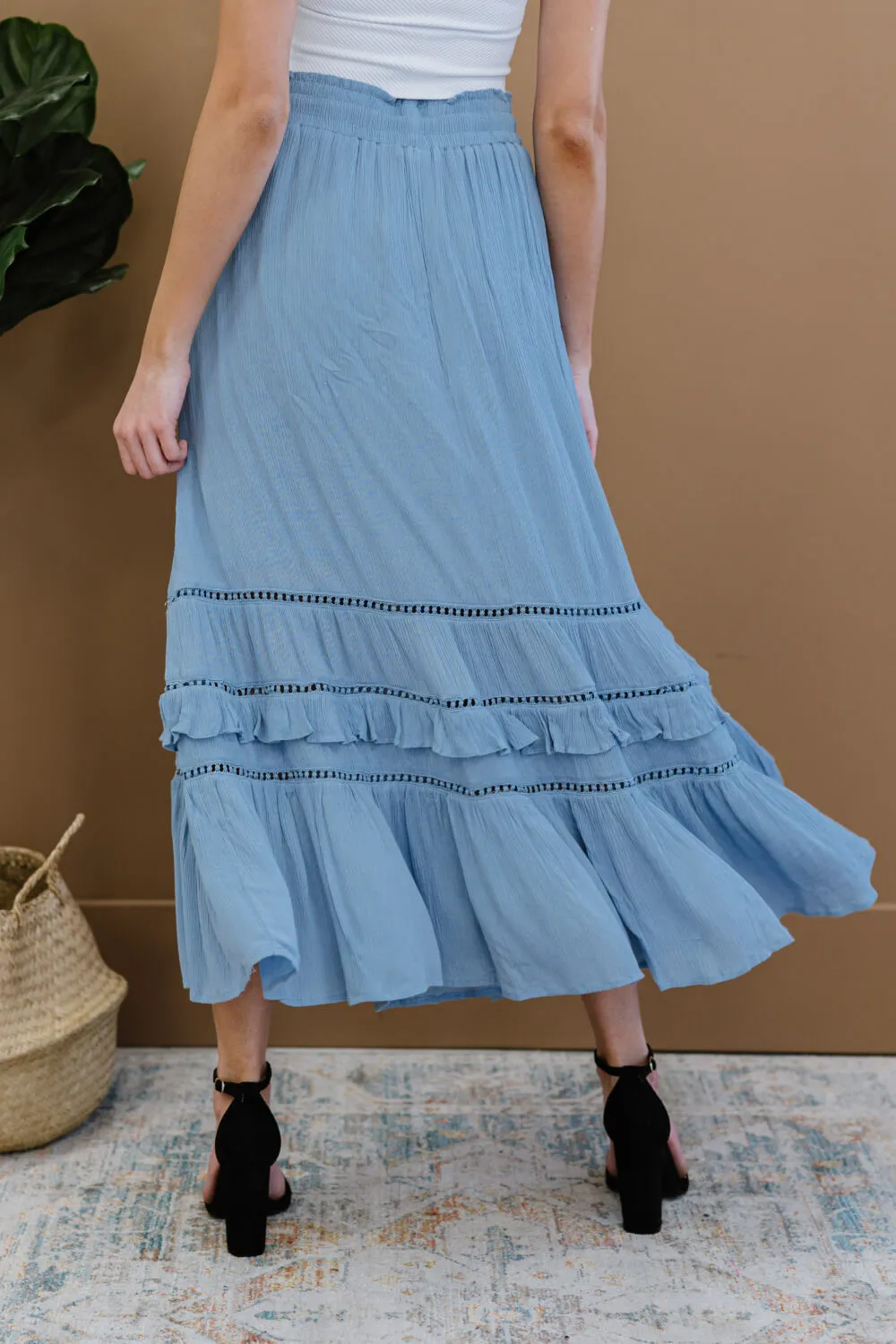 First Sight Tiered Maxi Skirt