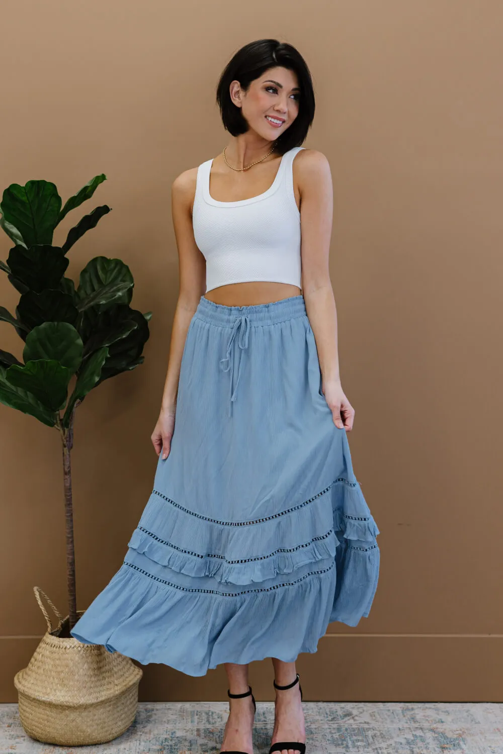 First Sight Tiered Maxi Skirt