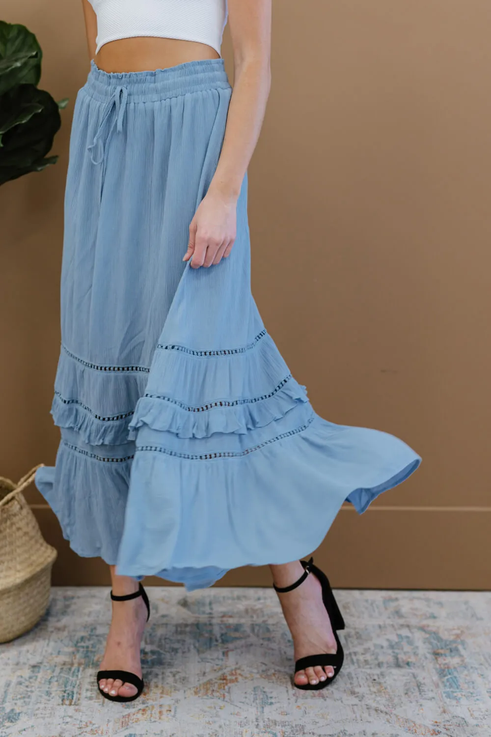 First Sight Tiered Maxi Skirt
