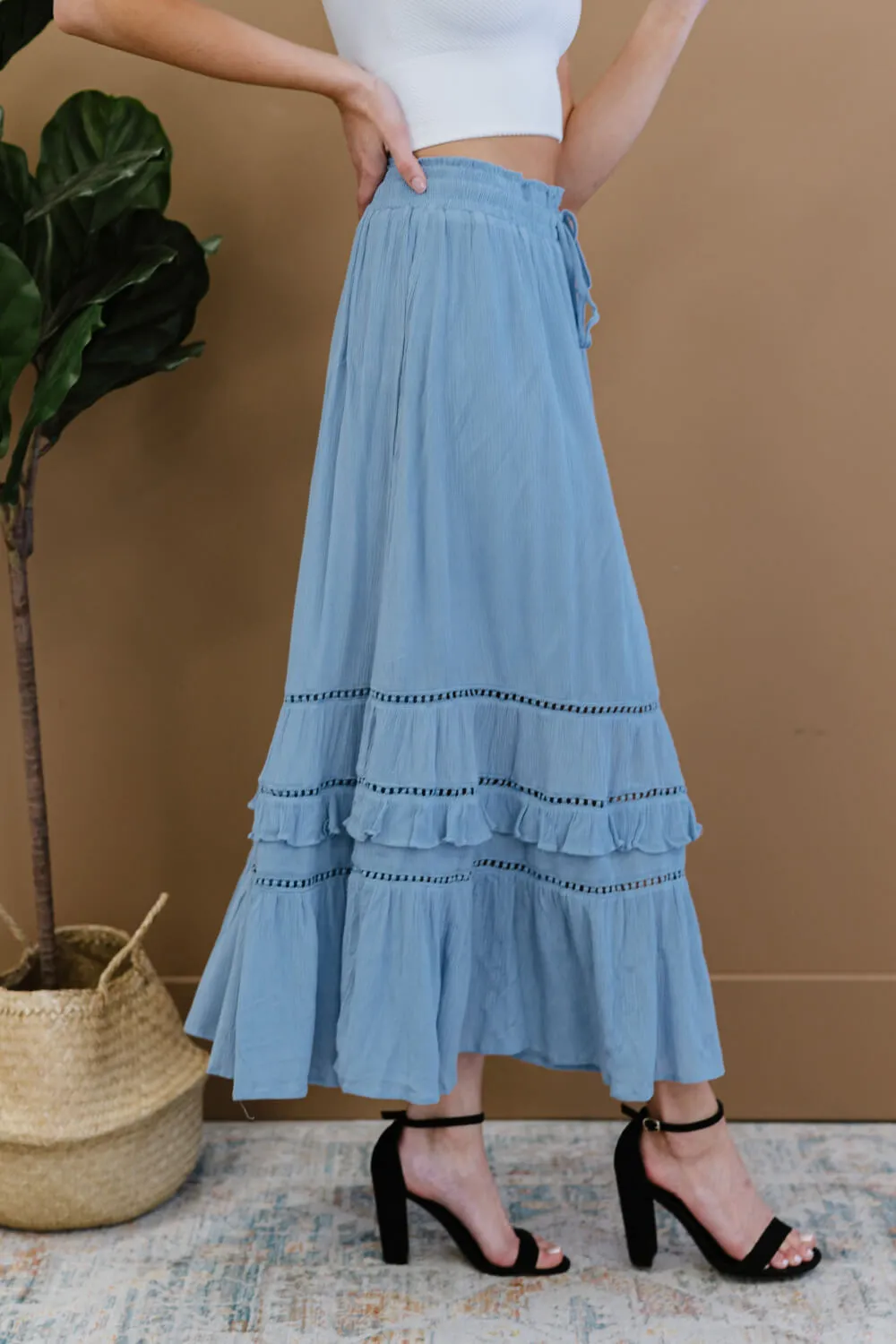 First Sight Tiered Maxi Skirt