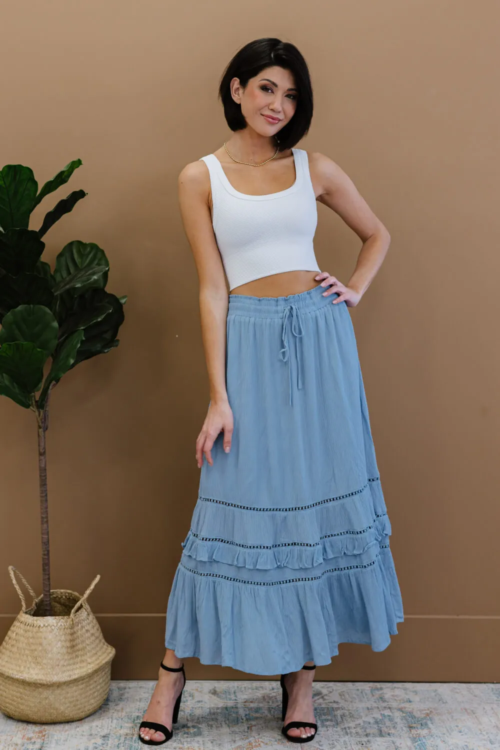 First Sight Tiered Maxi Skirt