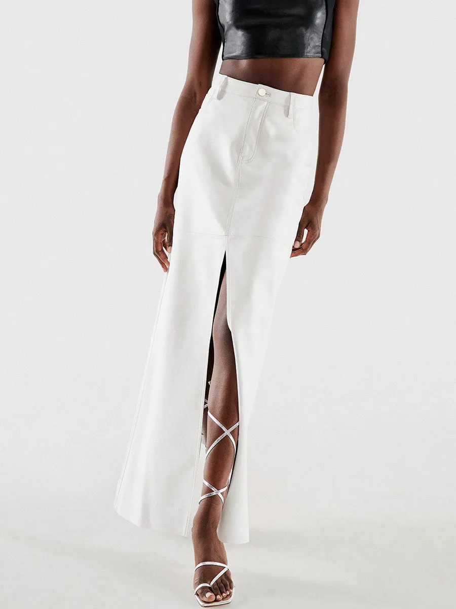 IMOGEN RECYCLED LEATHER SKIRT