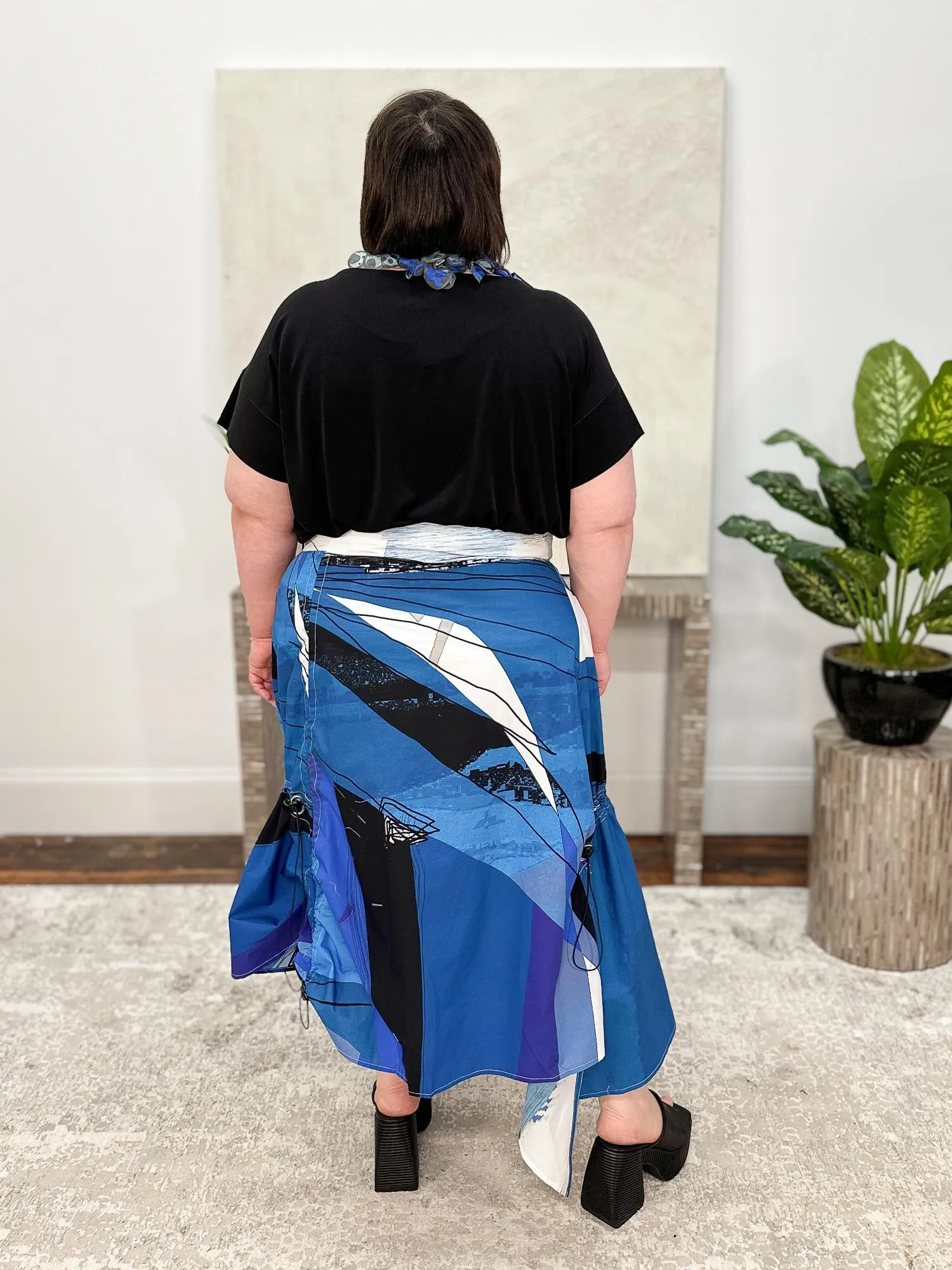 Love Skirt, Blue Print