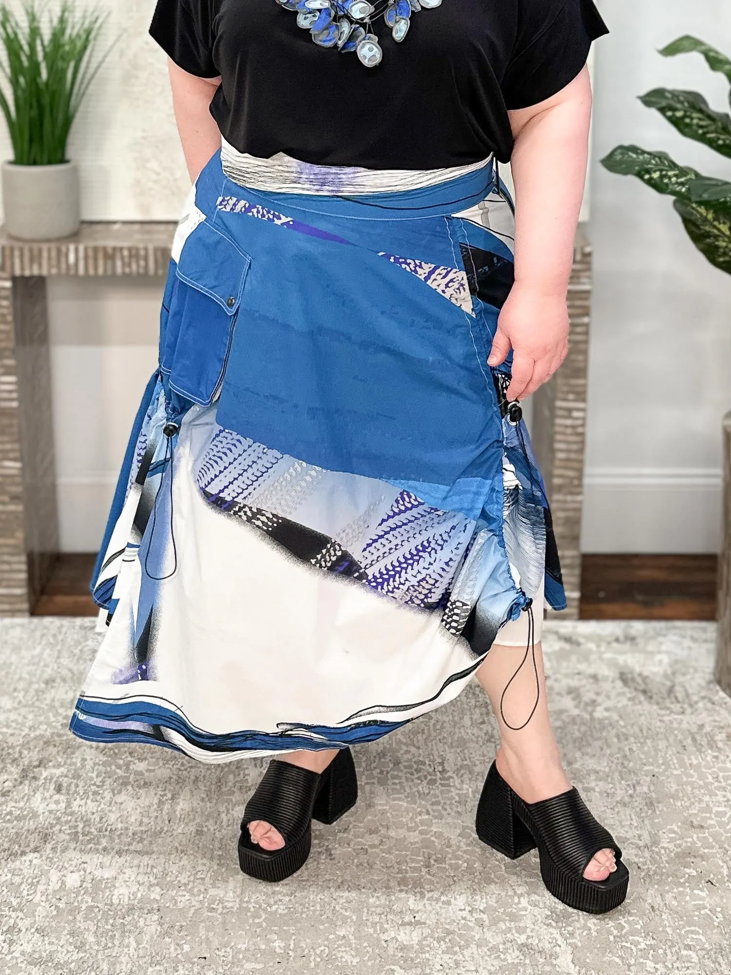 Love Skirt, Blue Print