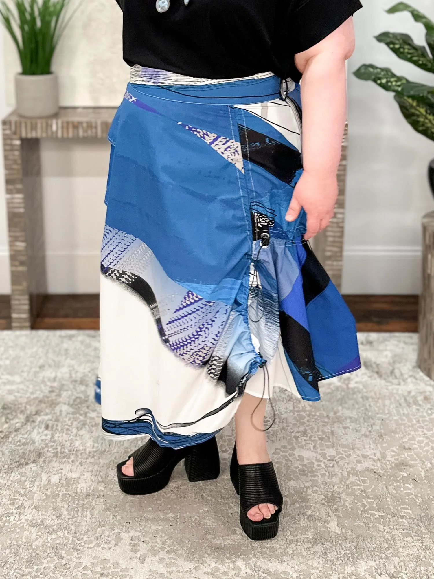 Love Skirt, Blue Print