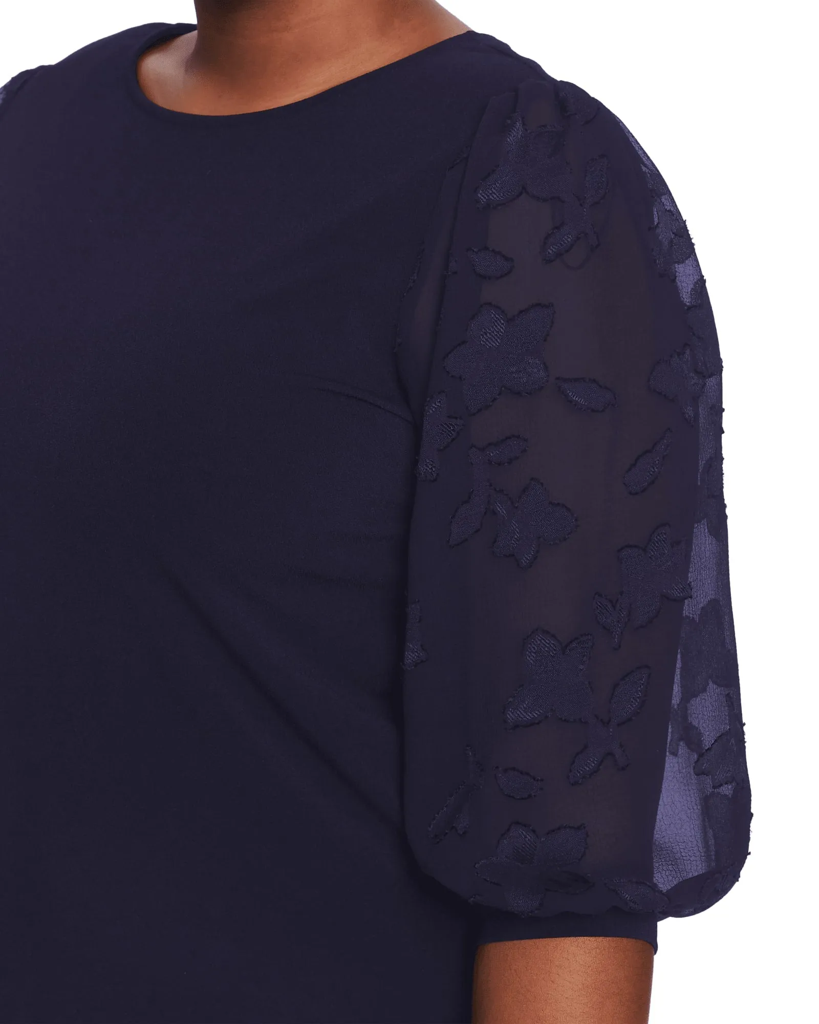 Margaret Lace Sleeve Top | NAVY J