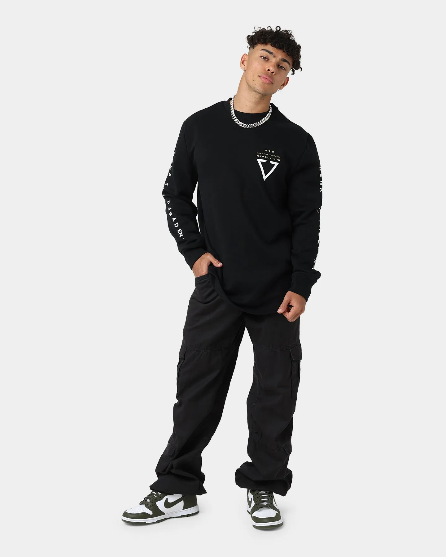 Nena and Pasadena Escape Dual Curved Sweater Jet Black