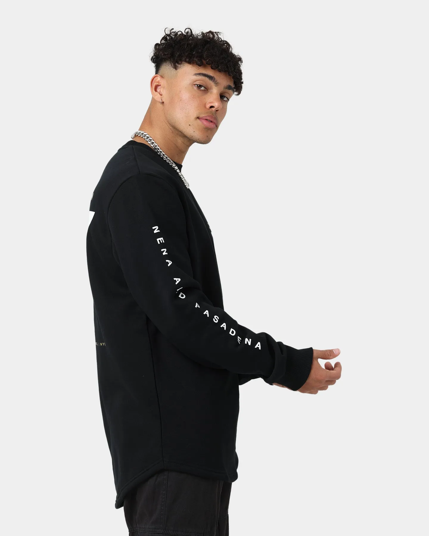 Nena and Pasadena Escape Dual Curved Sweater Jet Black