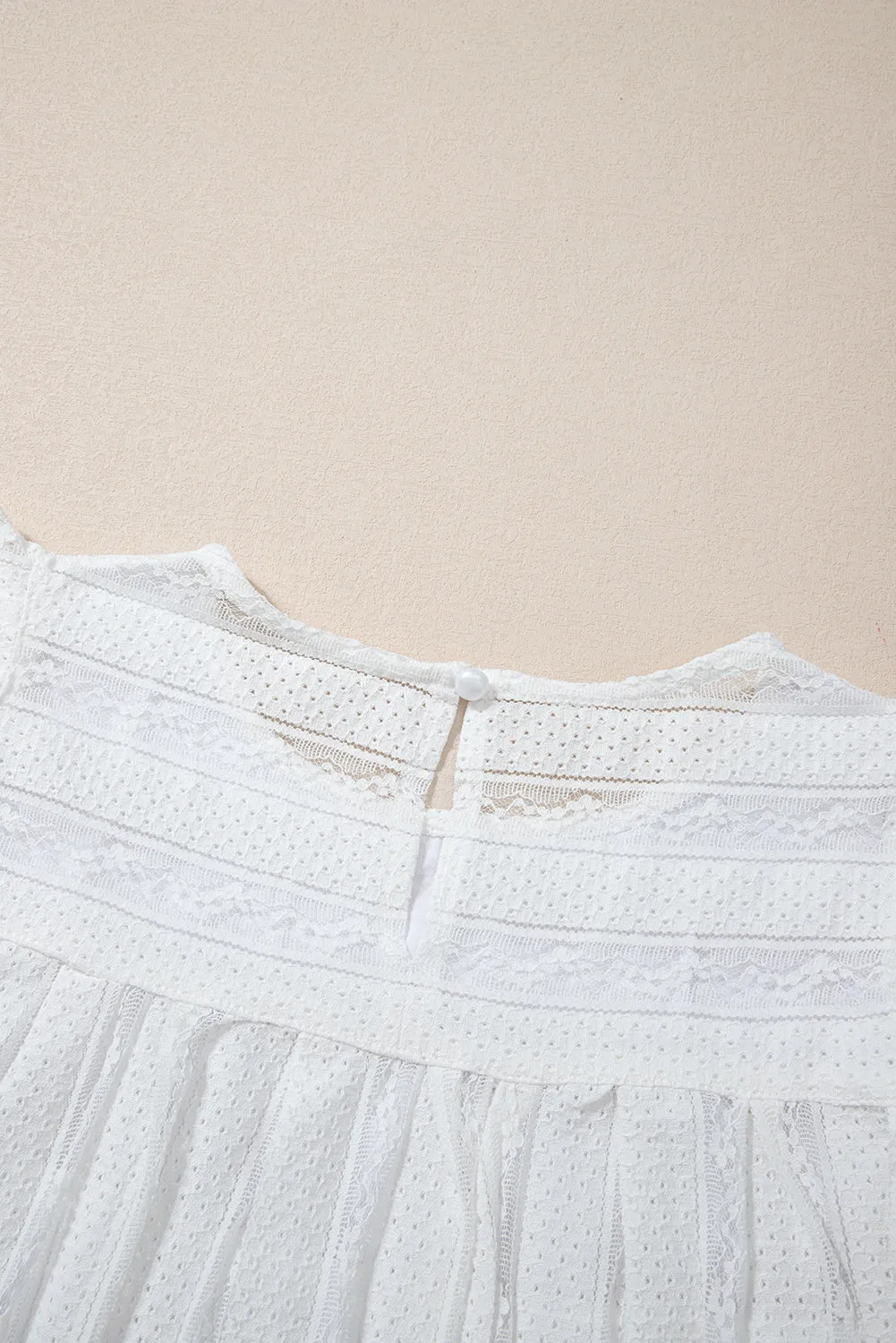 Ruffled Lace Flowy Tank Top