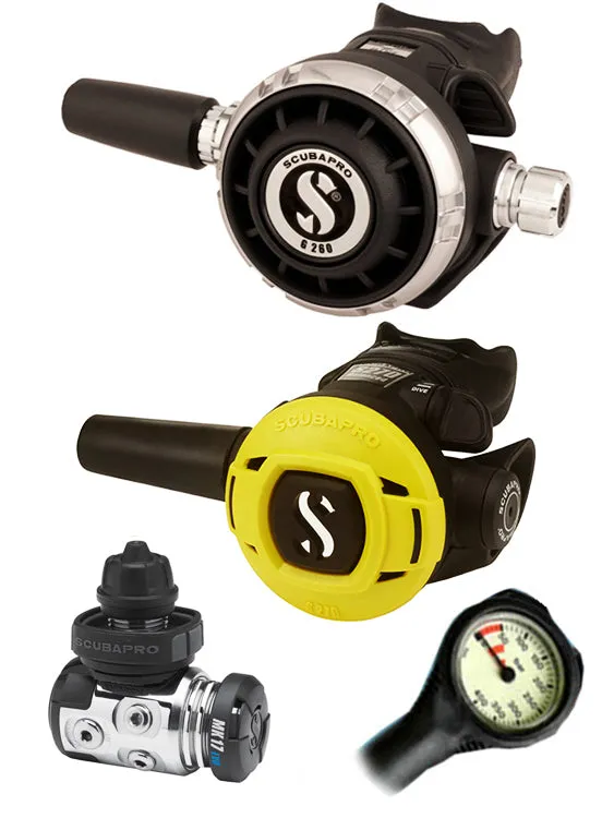 Scubapro Regulator Set: MK17 Evo (DIN or Yoke) / G260 / Octopus & Free Termo Gauge