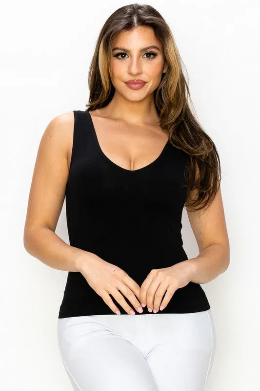 Shorter Wide Strap Tank Top