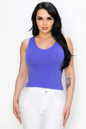 Shorter Wide Strap Tank Top