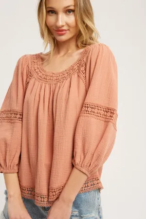 TERRACOTA BOHO BLOUSE