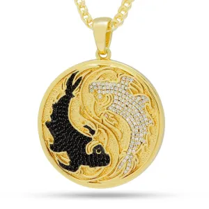 The Yin-Yang Koi Fish Medallion