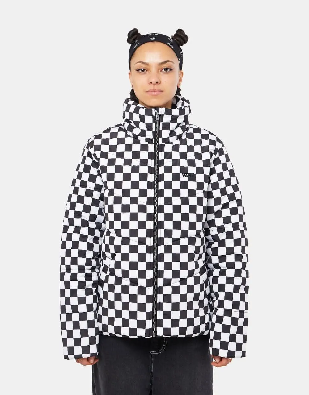 Vans Womens Foundry Print Puffer Jacket  - Checkerboard