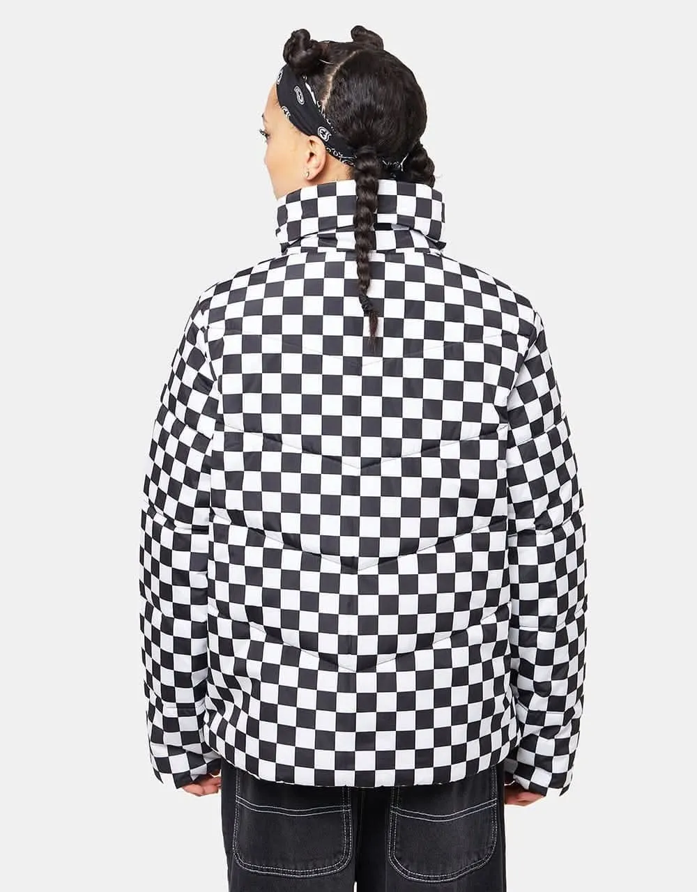 Vans Womens Foundry Print Puffer Jacket  - Checkerboard