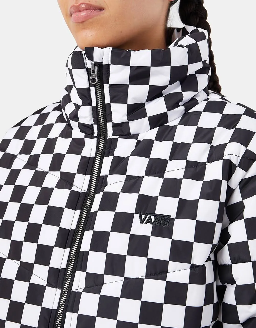 Vans Womens Foundry Print Puffer Jacket  - Checkerboard