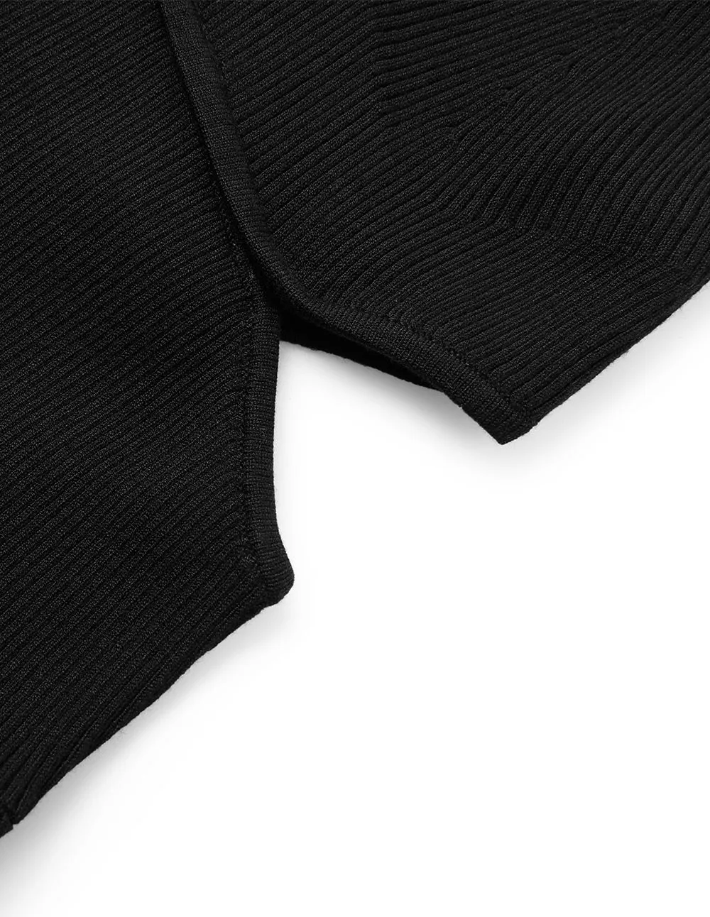 Women's Black Hollow Slip Dress