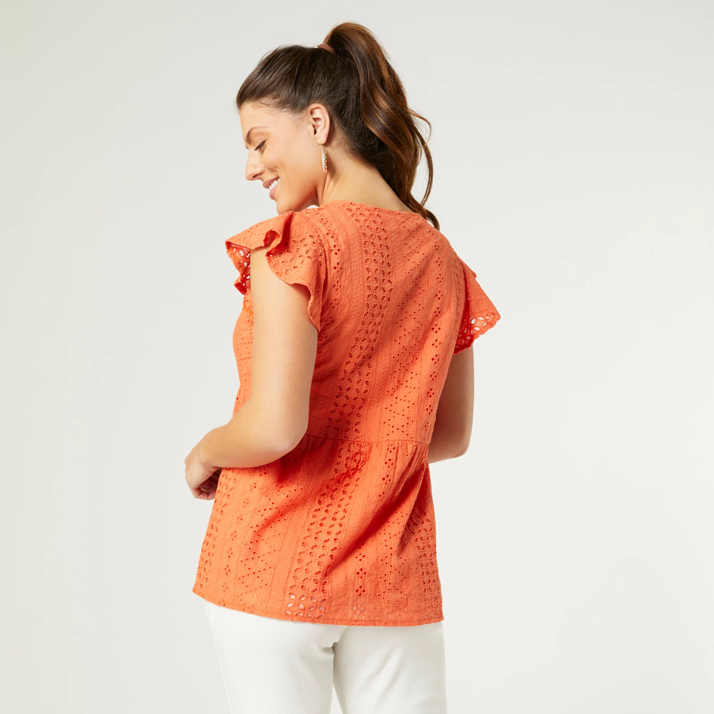 Zendaya Peplum Top - Orange