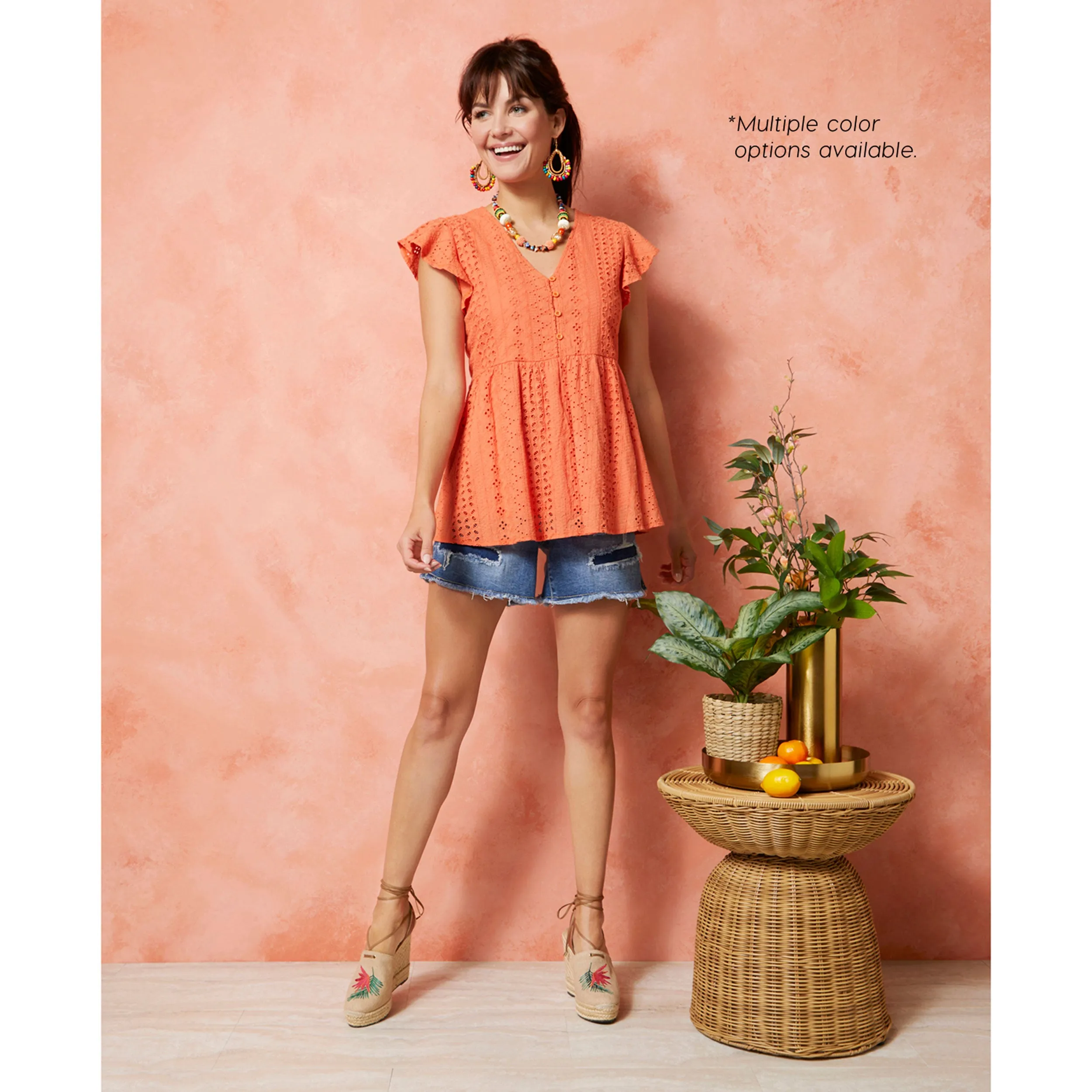 Zendaya Peplum Top - Orange